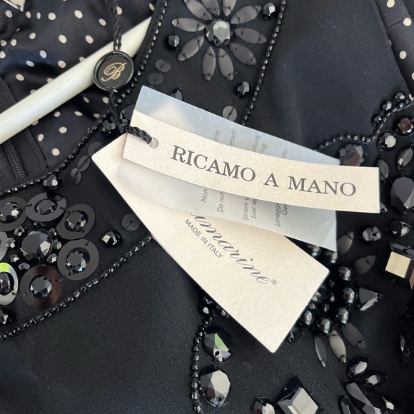 NWT BLUMARINE Black Beaded Embellished Dress - Picture 6 of 8